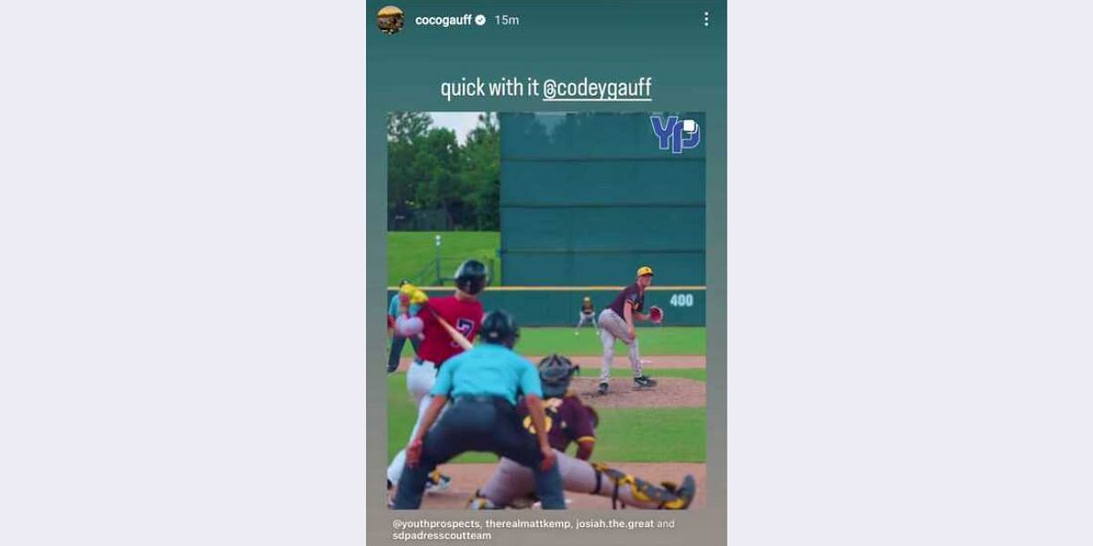Screenshot via @cocogauff on Instagram dated June 20, 2025.